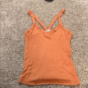 Zenana Outfitters Rust Ribbed Camisole